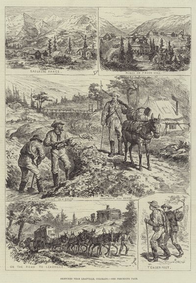 Sketches near Leadville, Colorado by Johann Nepomuk Schonberg